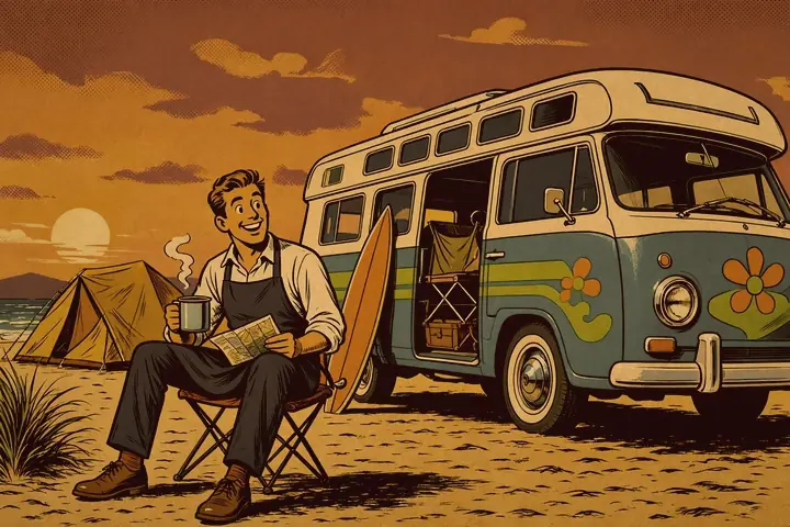 The van in Maui before the blockbusters