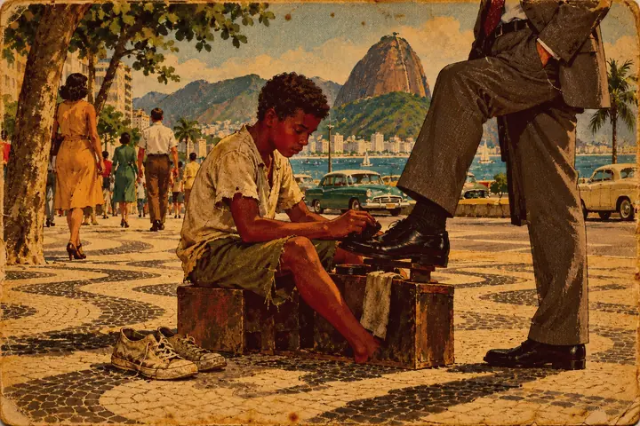 Shoeshine Teen to the Voice of 'Festa no Apê'